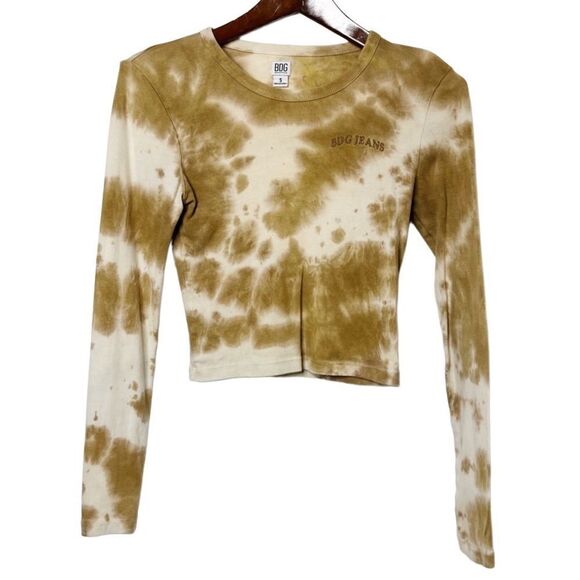 Urban Outfitters BDG Tie Dye Long Sleeve Top Brown Size Small - Picture 1 of 4